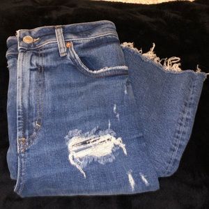 Free people boyfriend/straight leg jeans